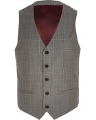River Island Grey Window Check Waistcoat - Lyst