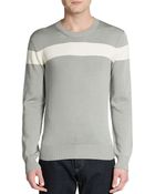 Dolce & Gabbana Two-Tone Silk/Cotton Sweater - Lyst