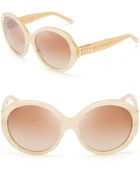 Tory Burch Round Oversized Sunglasses - Lyst