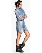 H&M Denim Dress - Lyst