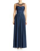 Js Boutique Beaded Illusion Gown - Lyst