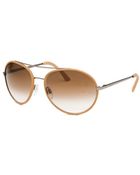 Tod's Women'S Aviator Tan Sunglasses - Lyst