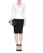 Alexander McQueen Woolcashmere Peplum Top - Lyst