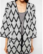 Asos Kimono Cardigan In Pattern - Lyst