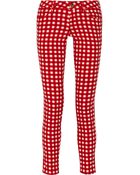 M Missoni Checked Mid-Rise Skinny Jeans - Lyst