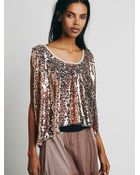 Free People Fp X Mercury Sequin Top - Lyst