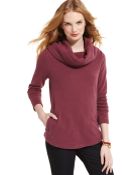 Tommy Hilfiger Heathered Cowl-Neck Sweatshirt - Lyst