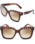 Valentino Rockstud Square Oversized Sunglasses - Lyst