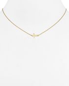 Jennifer Zeuner Theresa Mini Diamond Cross Necklace 16 - Lyst
