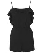 Topshop Ruffle Strappy Playsuit - Lyst