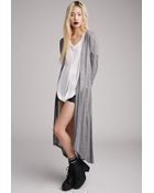 Forever 21 Open-Knit Maxi Cardigan - Lyst