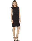 Lauren by Ralph Lauren Petite Lace Capsleeved Dress - Lyst