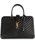 Saint Laurent Cabas Matelasse Tote - Lyst