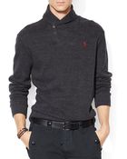 Ralph Lauren French-Rib Shawl Sweater - Lyst