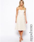 Asos Bandeau Dress In Floral Lace - Lyst