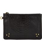Jérôme Dreyfuss Python Medium Zip Pouch - Lyst