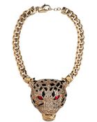 Roberto Cavalli Panther Necklace With Swarovski - Lyst