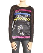 Richmond X Manica Lunga Seta Con Trasparenze - Lyst
