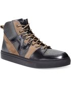 Armani Jeans Printed Hi-Top Sneakers - Lyst