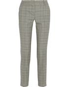 Oscar de la Renta Cropped Houndstooth Wool-Blend Pants - Lyst