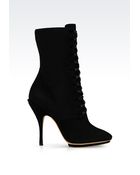 Emporio Armani Suede Ankle Boot - Lyst
