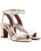 Tabitha Simmons Leticia Metallic Leather Sandals - Lyst