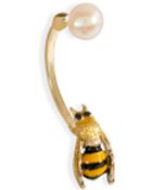 Delfina Delettrez Gold Bee and Pearl Earring - Lyst