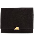 Emporio Armani Lizard Skin Effect Clutch - Lyst