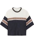 3.1 Phillip Lim Embroidered Silk And Jersey Top - Lyst