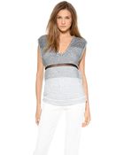 Helmut Lang V Neck Degrade Sweater - Lyst