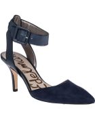 Sam Edelman Okala Pump Navy Suede - Lyst