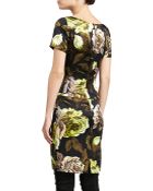 St. John Tuscan Roseprint Silk Dress - Lyst