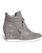 Ash 'Bowie' Suede And Calf Leather Wedge Sneakers - Lyst