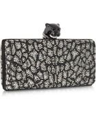 Roberto Cavalli Panther Minaudiere Clutch W/Crystals - Lyst