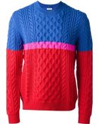 Kenzo Cable Knit Sweater - Lyst