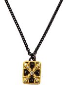 Armenta Diamond Square-X Pendant Necklace - Lyst