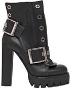 Alexander McQueen 140mm Leather Combat Boots - Lyst