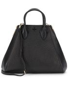 Pour La Victoire Yves Leather Tote Bag/Black - Lyst