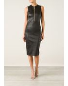 Givenchy Black Stretch Leather Dress - Lyst