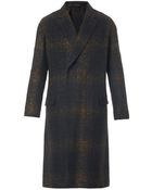 Cerruti 1881 Paris Faded Tartan Wool-blend Coat - Lyst