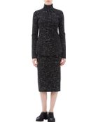 Proenza Schouler Splatter Print Tech Jersey Turtleneck Top - Lyst