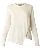 Tibi Crossover-Front Knit Sweater - Lyst