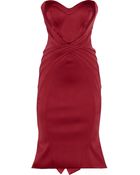 Zac Posen Stretchsatin Dress - Lyst