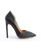 L.a.m.b. Black Smooth And Pebbled Leather 'Diane' Pumps - Lyst