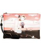 Love Moschino Charming Girl Airplane Clutch Bag - Lyst