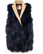 MSGM Vest With Fur Front - Lyst