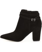 Steven By Steve Madden Lenna Suede Leather Bootie - Lyst