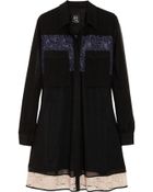 McQ by Alexander McQueen Lace-paneled Chiffon Dress - Lyst