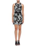 3.1 Phillip Lim Belted Geometric Print Zip Front Dress - Lyst