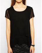 Y.a.s Short Sleeve Panel Top - Lyst